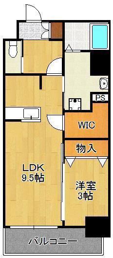 CITYCOURT折尾(1LDK/6階)の間取り写真