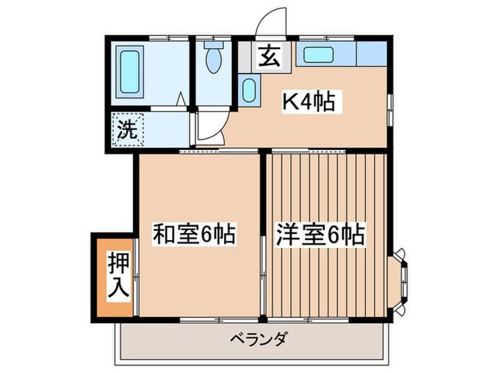 メゾンドマリアージュ(2K/2階)の間取り写真