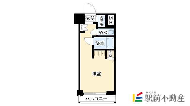 トーカン久留米駅東IIキャステール(ワンルーム/10階)の間取り写真