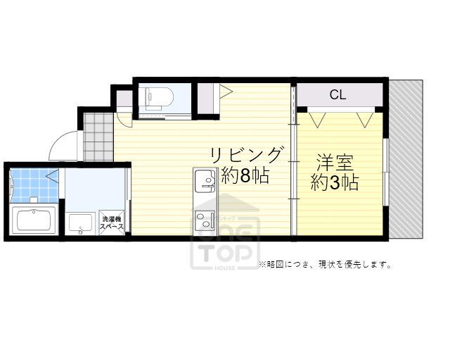 リアコート豊中2ノース(1LDK/4階)の間取り写真