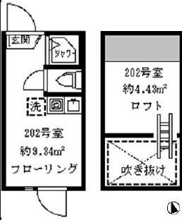 ソフィアアイリス(ワンルーム/2階)の間取り写真
