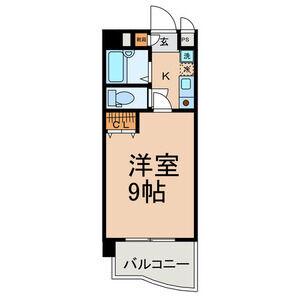 リバーサイドタカセ(1K/3階)の間取り写真