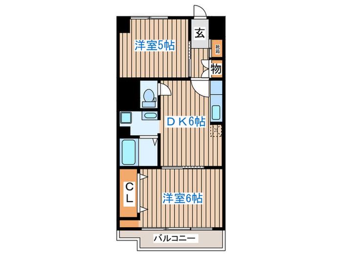 鈴木ビル(2DK/4階)の間取り写真