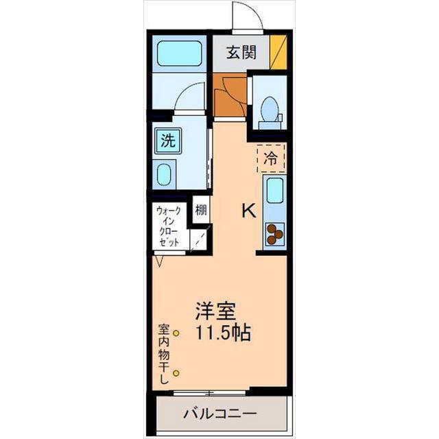 シティコート芳斉(ワンルーム/1階)の間取り写真