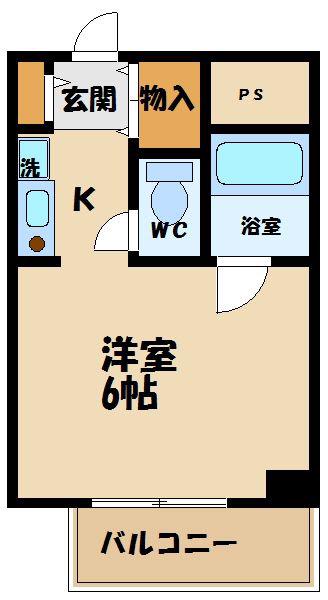 マイナビSTAYミライエ調布駅南口(ワンルーム/2階)の間取り写真