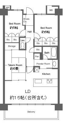 WILLDO西明石(3LDK/4階)の間取り写真