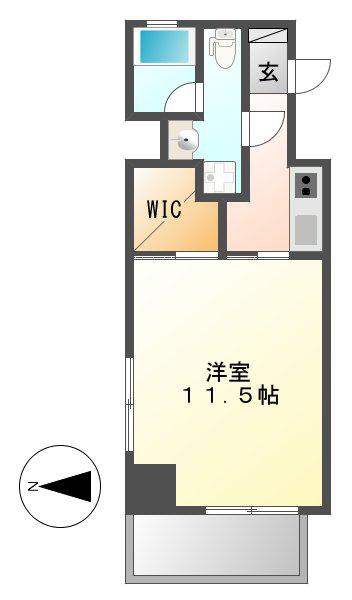 グランデ浅間町(1K/3階)の間取り写真