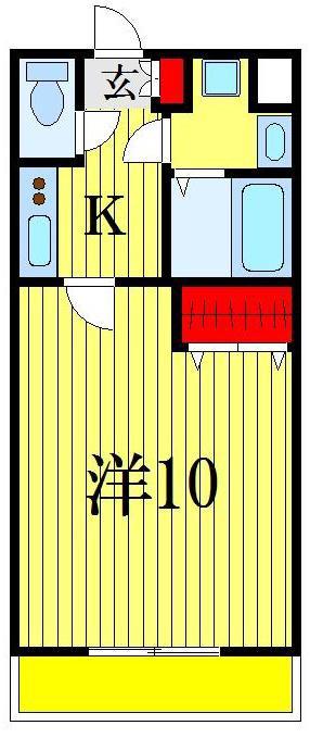 RIVAGE(1K/4階)の間取り写真