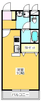 パズ昌栄II(ワンルーム/4階)の間取り写真