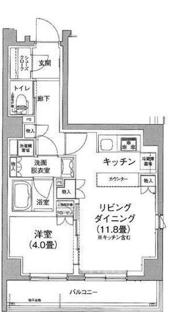 アイルグランデ南大井(1LDK/3階)の間取り写真