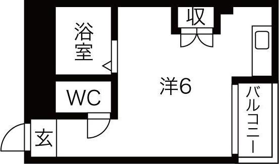 レジデンスイン梅田(ワンルーム/5階)の間取り写真