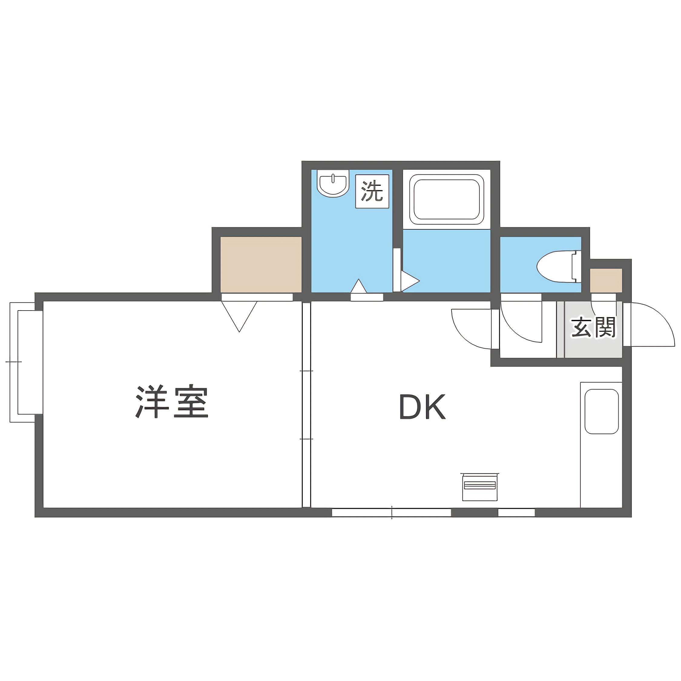 AMAPOLA III (1DK/3階)の間取り写真