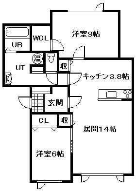 グランステージV(2LDK/1階)の間取り写真