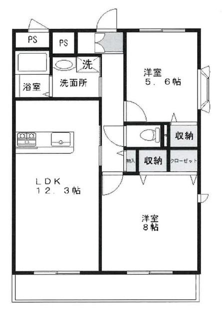 ファーストメゾン(2LDK/2階)の間取り写真