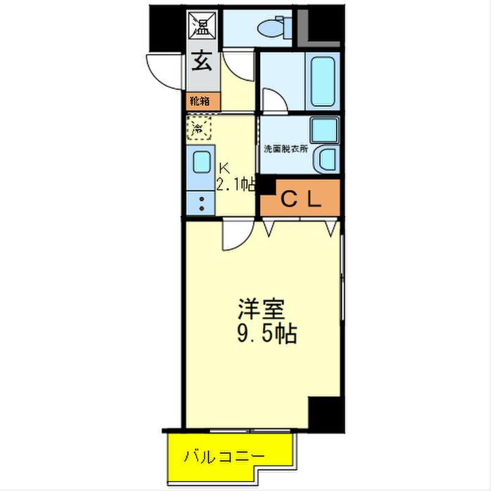 フォーゼ安堂寺(1K/4階)の間取り写真