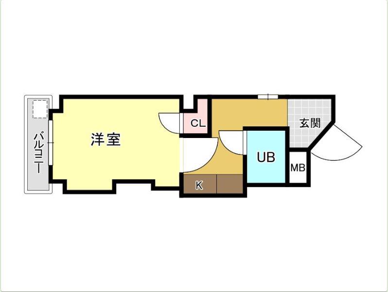 ポコアポコ明石本町メゾン(1K/6階)の間取り写真