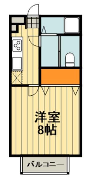 ACCORDあさひ(1K/2階)の間取り写真