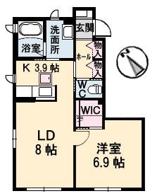 シャ一メゾン サンリバ一(1LDK/1階)の間取り写真