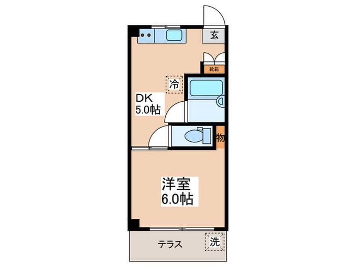 後藤ビル(1DK/1階)の間取り写真