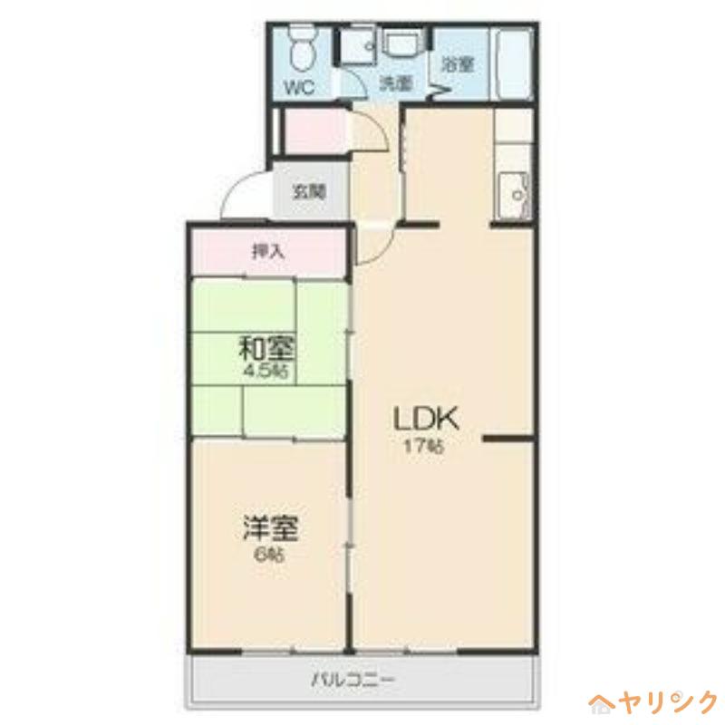 ニューパピリオン加藤(2LDK/3階)の間取り写真