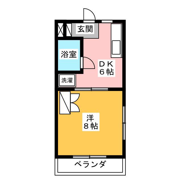 グッドフェローズ(1DK/4階)の間取り写真
