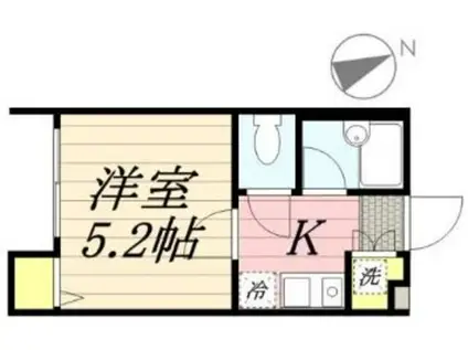 ケーハウス江古田(1K/1階)の間取り写真