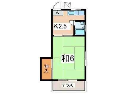 今関アパ-ト(1K/1階)の間取り写真