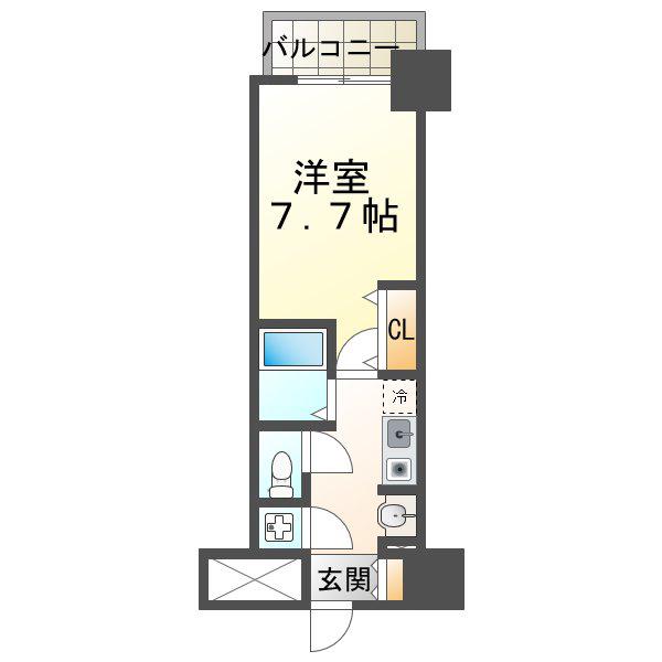 STATIONCOURT ノース(1K/8階)の間取り写真
