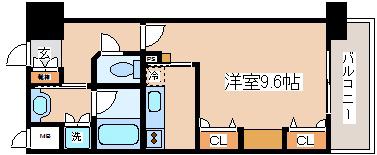 KAISEI新神戸第2ウエスト(1K/6階)の間取り写真