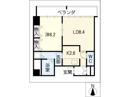 丸の内TERRACE(1LDK/7階)の間取り写真