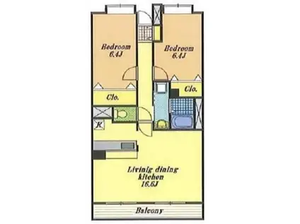 アソシエーション(3LDK/9階)の間取り写真