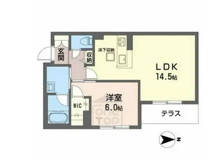 シャーメゾン豊中南5 B棟(1LDK/1階)の間取り写真