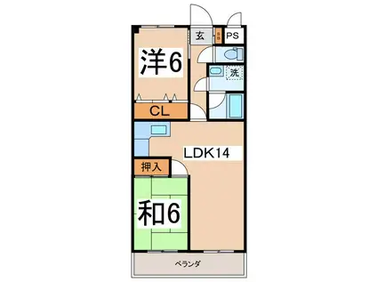 ステータス919(2LDK/1階)の間取り写真