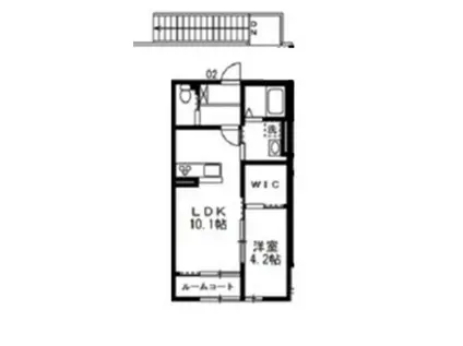 MAISON DE CARAMEL(1LDK/2階)の間取り写真