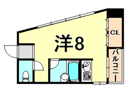 さくらビル昆陽池(ワンルーム/3階)の間取り写真