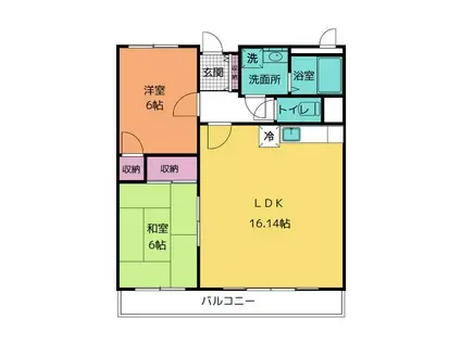 ヴィラKSガーデン(2LDK/1階)の間取り写真