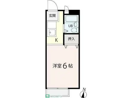 コバックス(1K/2階)の間取り写真