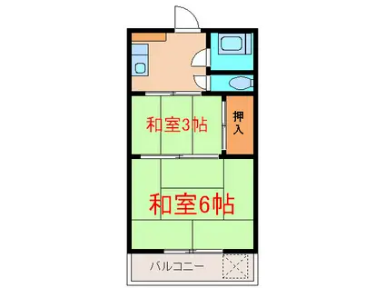 野本ハウジング(2K/3階)の間取り写真