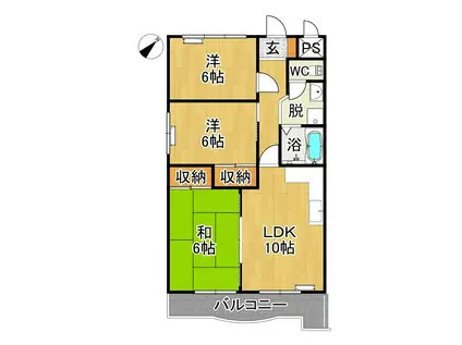 プリメーロタウン(3LDK/1階)の間取り写真