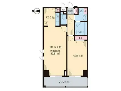 プレシャス音羽(1LDK/5階)の間取り写真