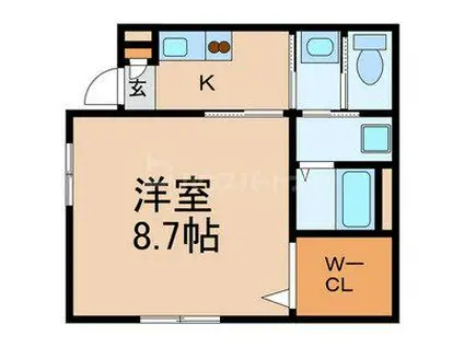 クレール(1K/1階)の間取り写真