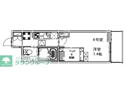 アクシーズ南浦和3丁目(1K/1階)の間取り写真