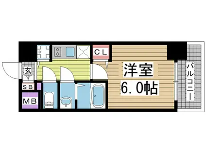 ファステート神戸アモーレ(1K/4階)の間取り写真