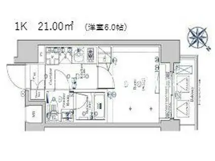 SYFORME KANNAI(1K/5階)の間取り写真