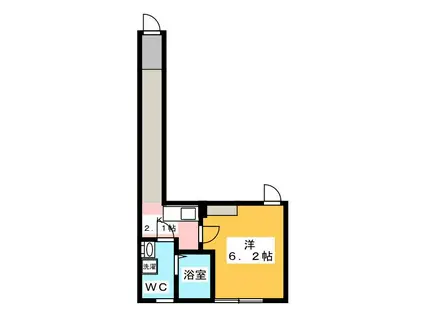 シャルム(1K/3階)の間取り写真