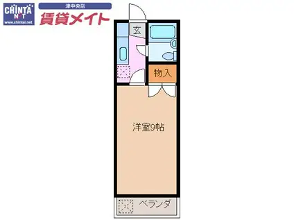 カレッジハウス1(1K/1階)の間取り写真