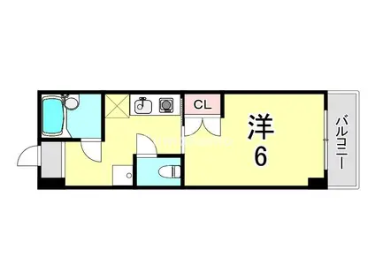 パンブロスV(1K/3階)の間取り写真