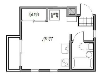 カーサジュリエッタ(ワンルーム/1階)の間取り写真