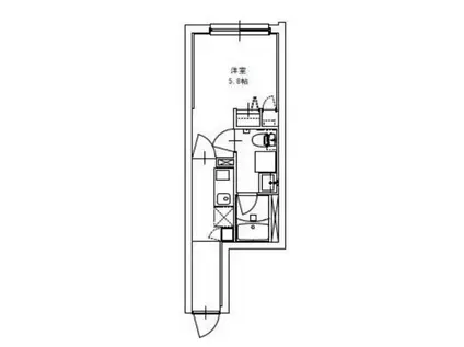 バークレーン学芸大(1K/2階)の間取り写真