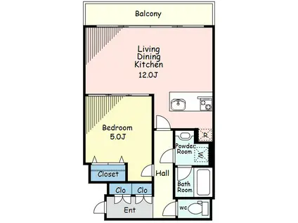 アルテシモ カーロ(1LDK/3階)の間取り写真